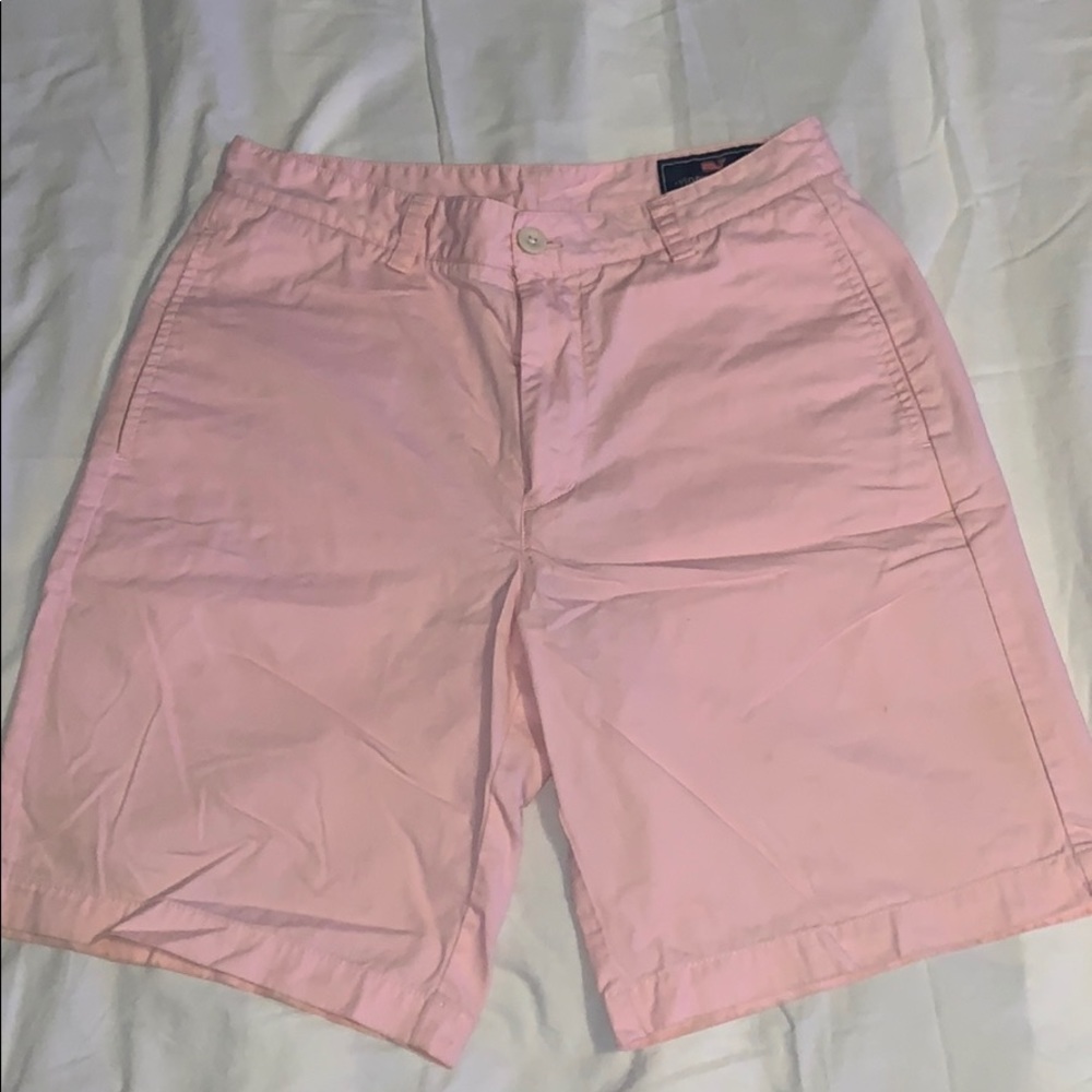 Vineyard Vines Mens Flat Front Khakis Pink Size 30